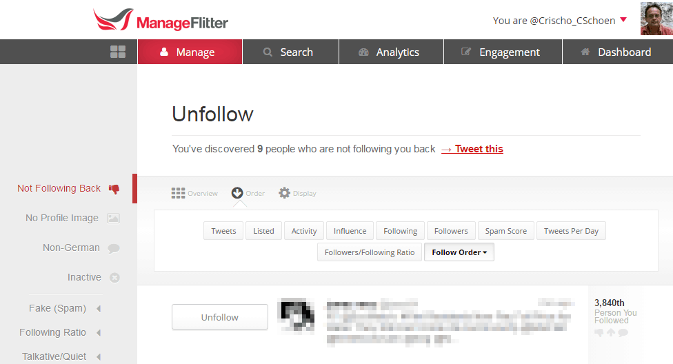 Manage Flitter - Twitter automatisieren und verwalten