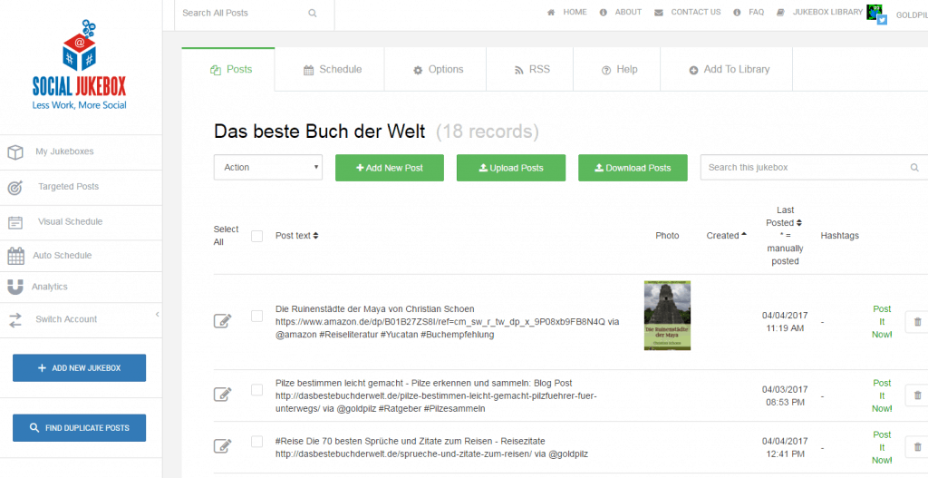 Social Jukebox - Twitter automatisieren und verwalten