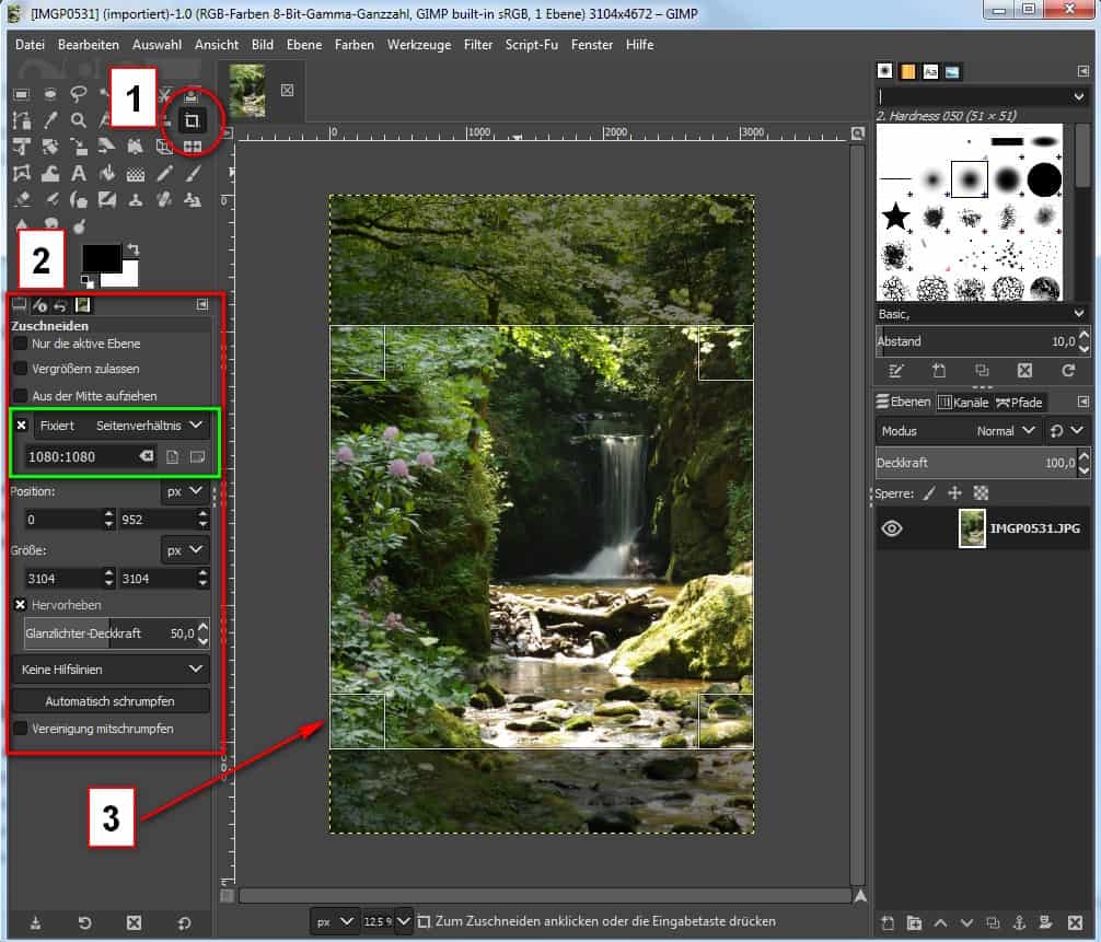 Bilder für Social Media optimal vorbereiten - Größe und Seitenverhältnis bearbeiten mit Gimp und Faststone