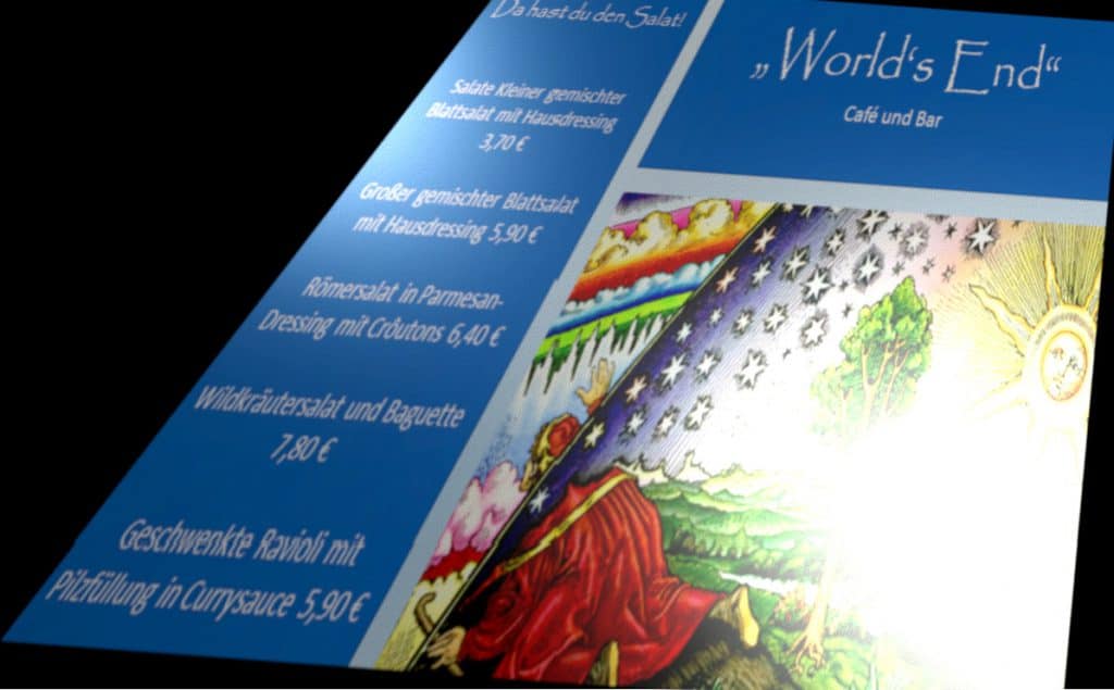 Pseudospeisekarte als grafisches Beiwerk für den Artikel über WordPress Menüs